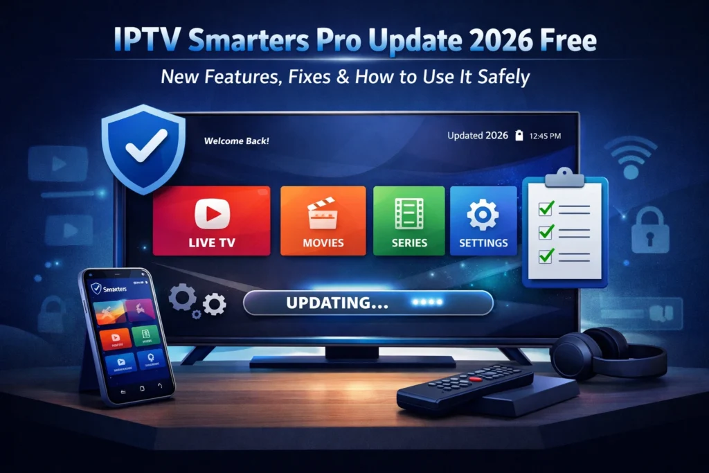 IPTV Smarters Pro Update 2026 Free – New Features, Fixes & How to Use It Safely