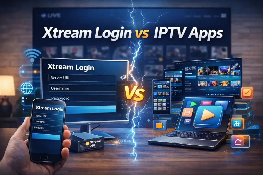 Xtream login vs IPTV apps comparison