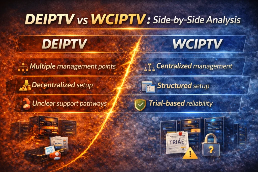 DEIPTV vs WCIPTV : Side-by-Side Analysis