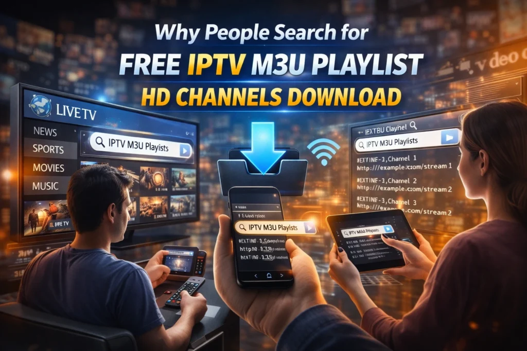 Why People Search for Free IPTV M3U Playlist HD Channels Download