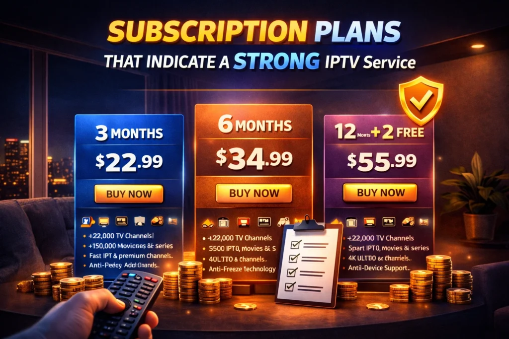 Subscription Plans That Indicate a Strong IPTV Service
